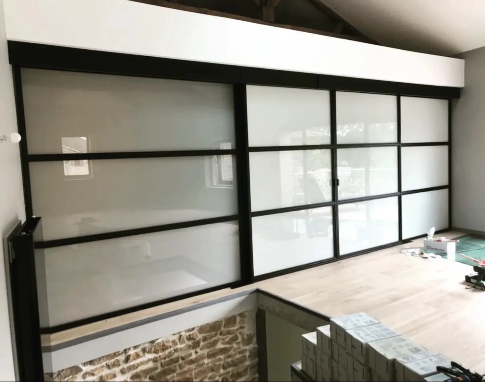 Fabrication de verrière pour mezzanine d'un appartement à Caluire